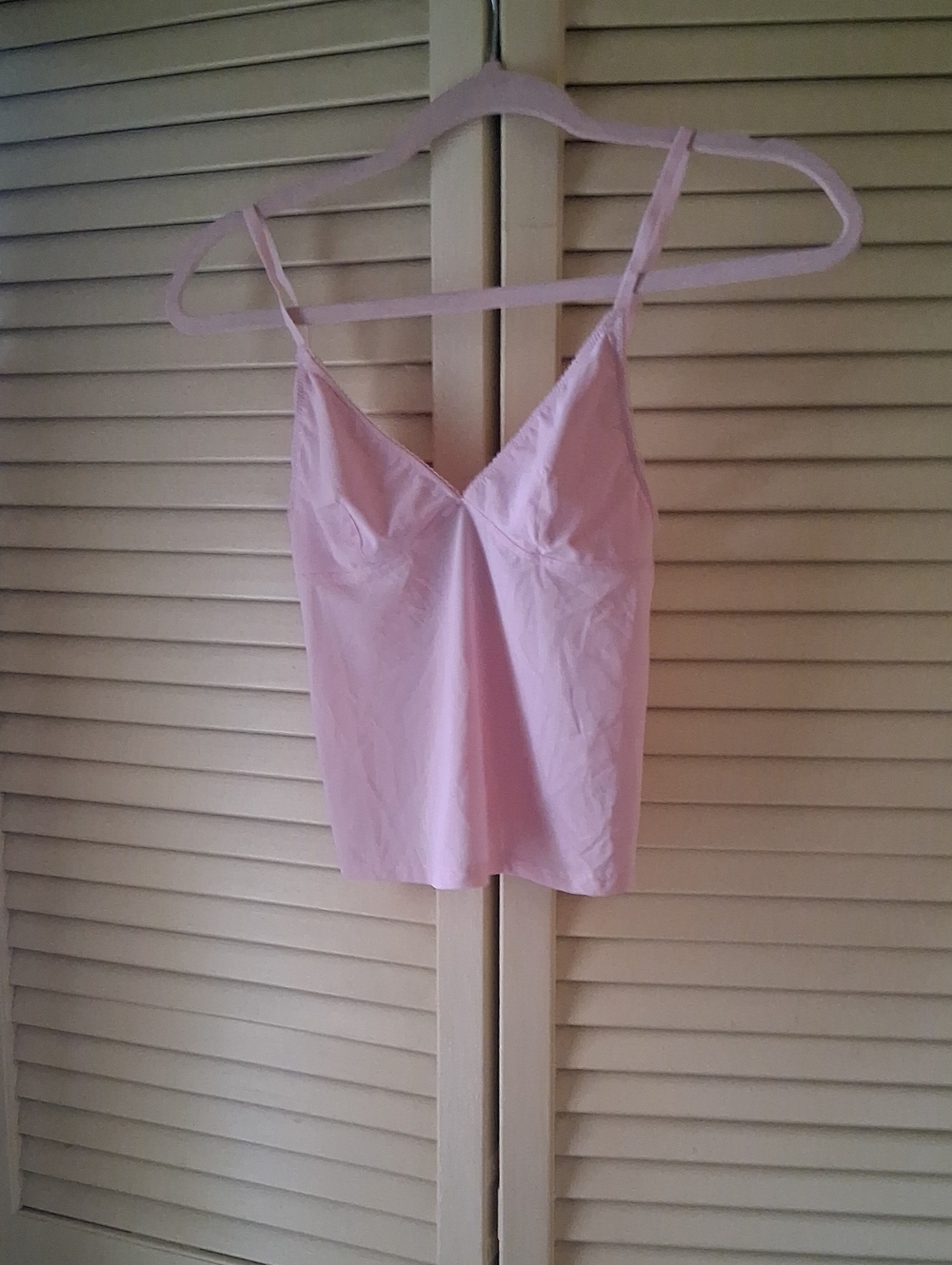 Urban Outfitters Light Pink Satin-Style Slip Cami
